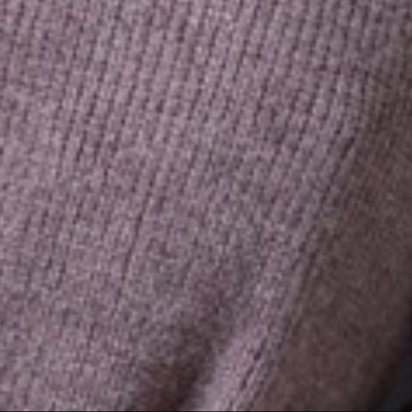 Plum Chunky Knit Lace Up Sleeves Accent Sweater Top - Picture 7 of 8
